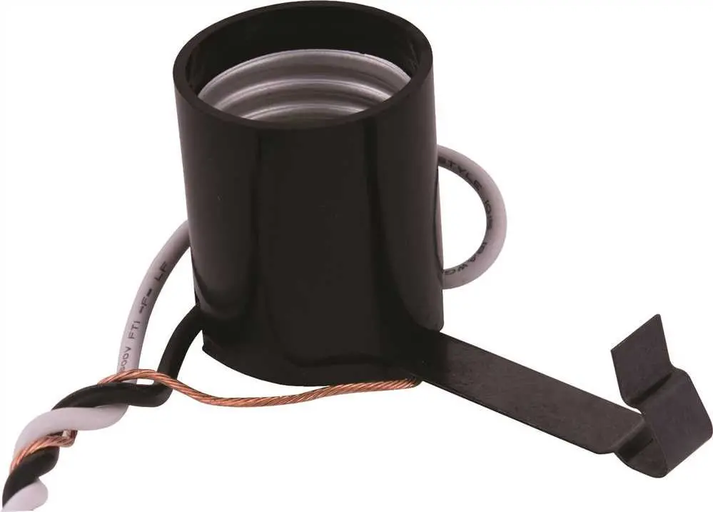 Combination Snap In Lamp Holder With 11 In. Leads For Medium Base Fluorescent Lamps And Incandescent Bulbs 1