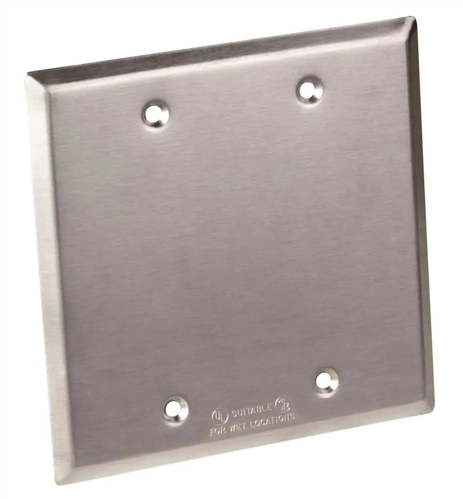 Aluminum Blank 2 Gang Weatherproof Cover 1