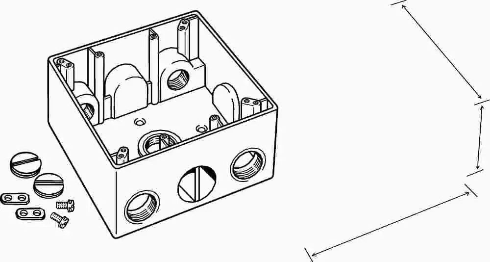 Aluminum 2 Gang Weatherproof Box 1