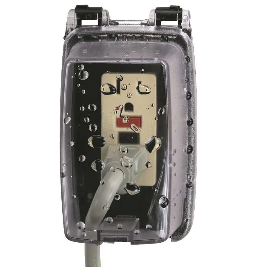 Weather Proof Receptacle Cover Single Gang, 2-1-4" Deep 1