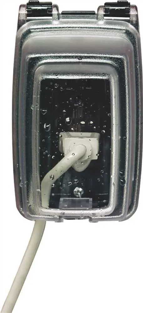 Weather Proof Receptacle Cover Single Gang, 3-1-8" Deep 1