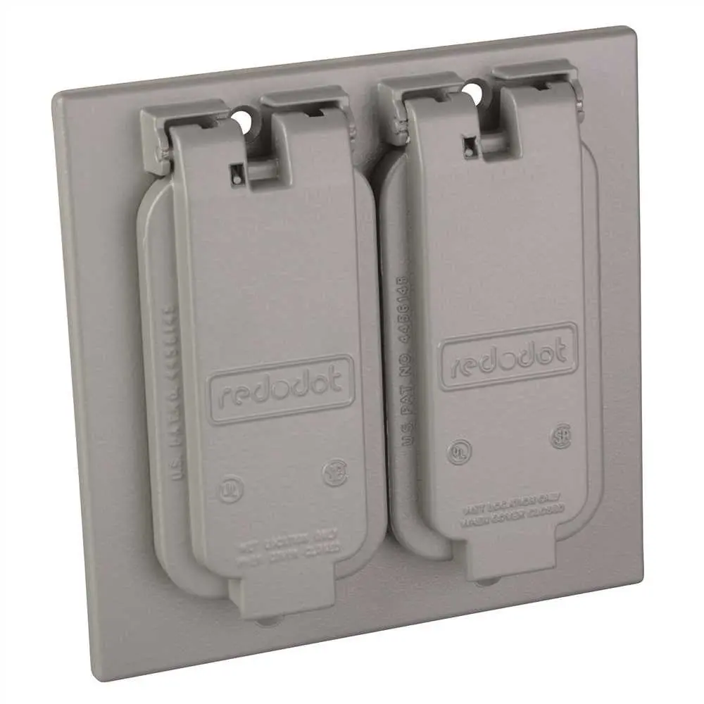 Aluminum Gfci Weatherproof Cover 2 Gang 1