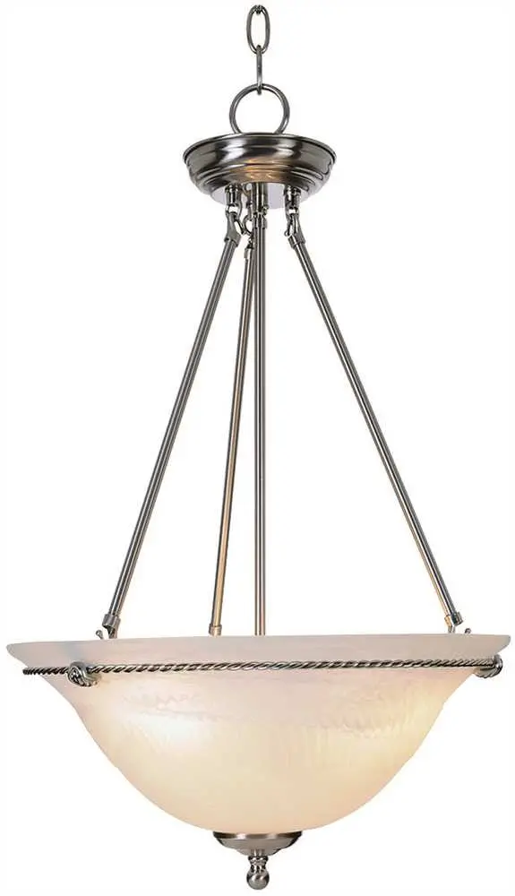 Torino&Trade; Pendant Ceiling Fixture, Maximum Three 60 Watt Incandescent Medium Base Bulbs, 16 In., Brushed Nickel 1