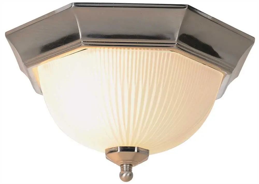 Decorative Ceiling Fixture, Maximum One 60 Watt Incandescent Medium Base Bulb, 11", Brushed Nickel 1