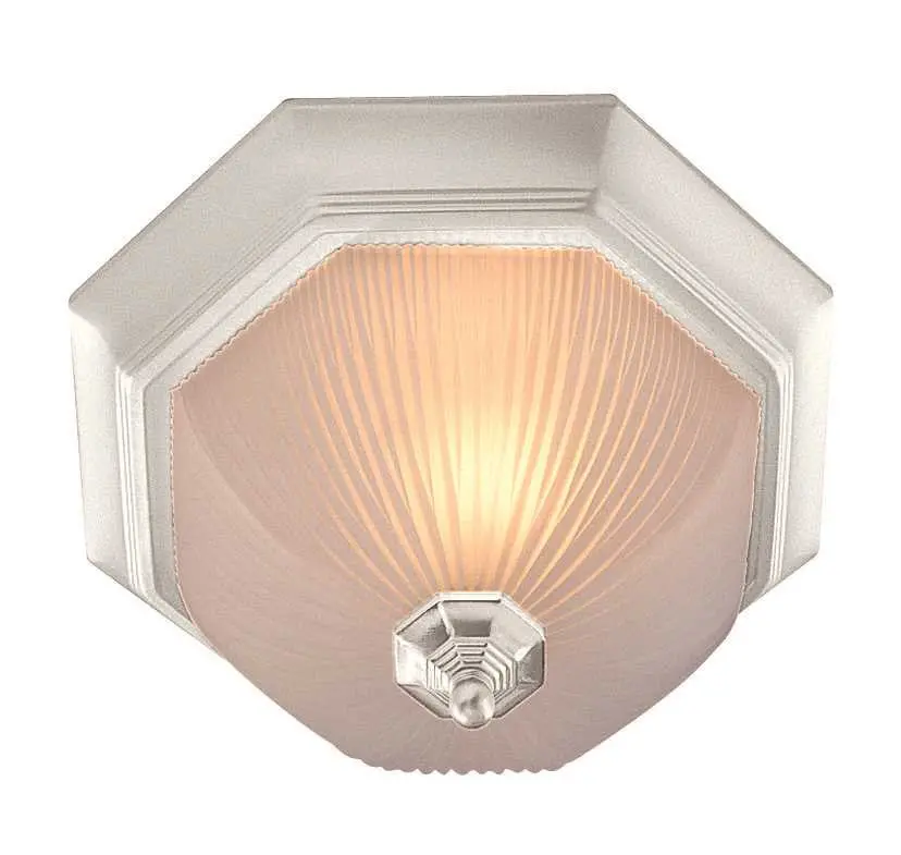 Decorative Ceiling Fixture, Maximum Two 60 Watt Incandescent Medium Base Bulbs, 12 In., White 1