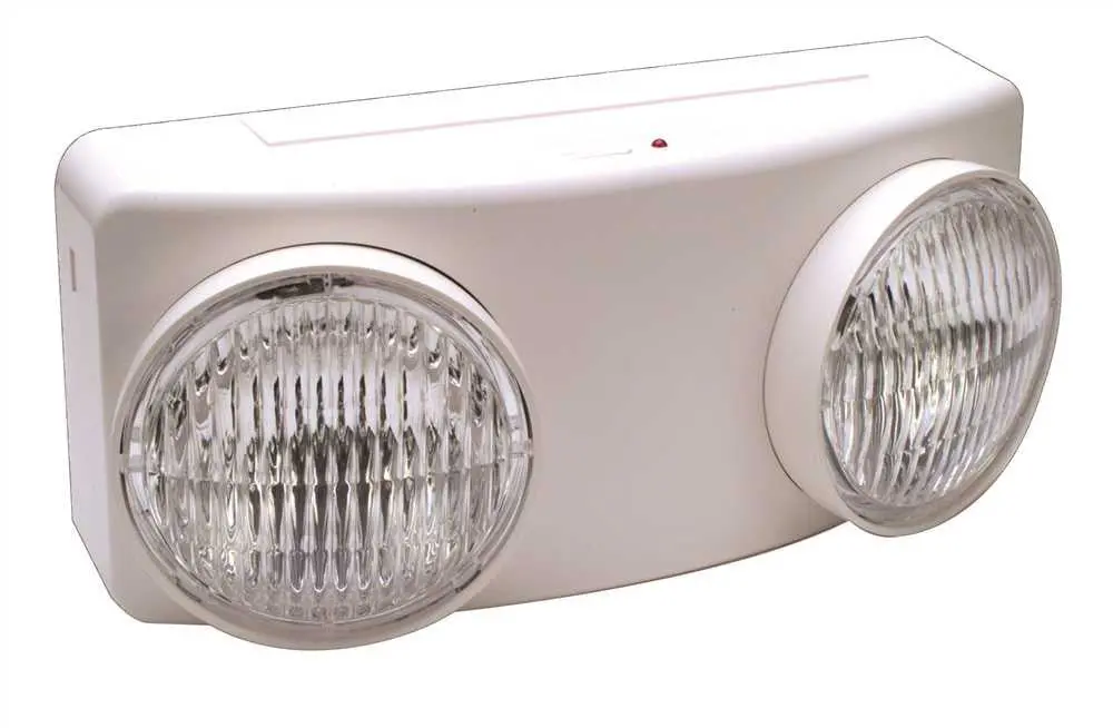 Incandescent Emergency Light With Battery Backup, 12-1-8X5-1-2X4 In. 1