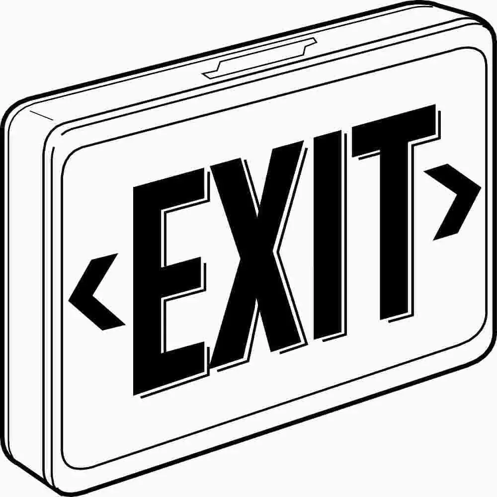 Monument Led Exit Sign Light With Battery Backup 1