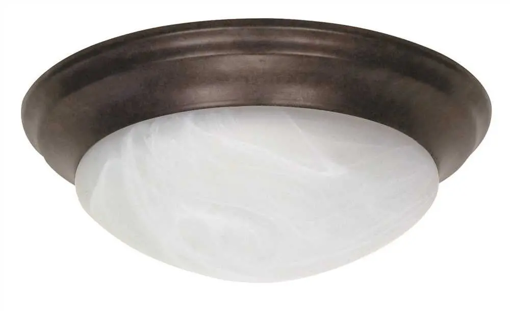 Decorative Ceiling Fixture, Maximum Two 60 Watt Incandescent Medium Base Bulbs, 14 In., Oil Rubbed Bronze 1