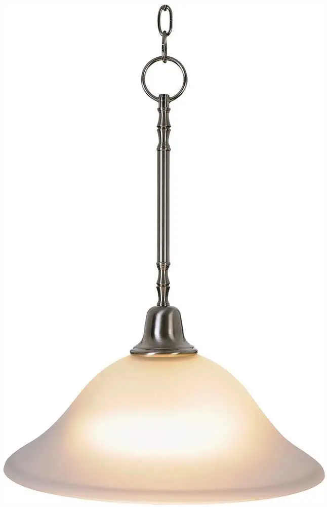 Sonoma&Trade; Pendant Down Light Fixture With One 40 Watt Compact Type Fluorescent Lamp, 15 In., Brushed Nickel 1