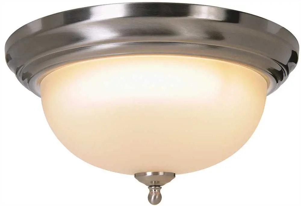 Sonoma&Trade; Flush Mount Ceiling Fixture With One 22 Watt Compact Type Fluorescent Lamp, 13-1-4 In., Brushed Nickel 1