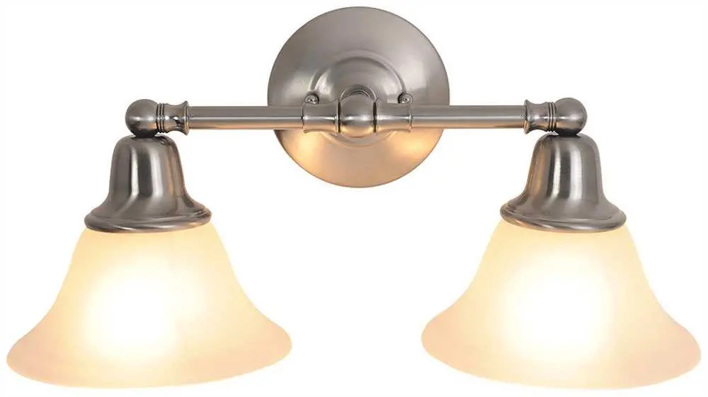 Sonoma&Trade; Vanity Light Fixture With Two 13 Watt Compact Type Fluorescent Lamps, 18 In., Brushed Nickel 1