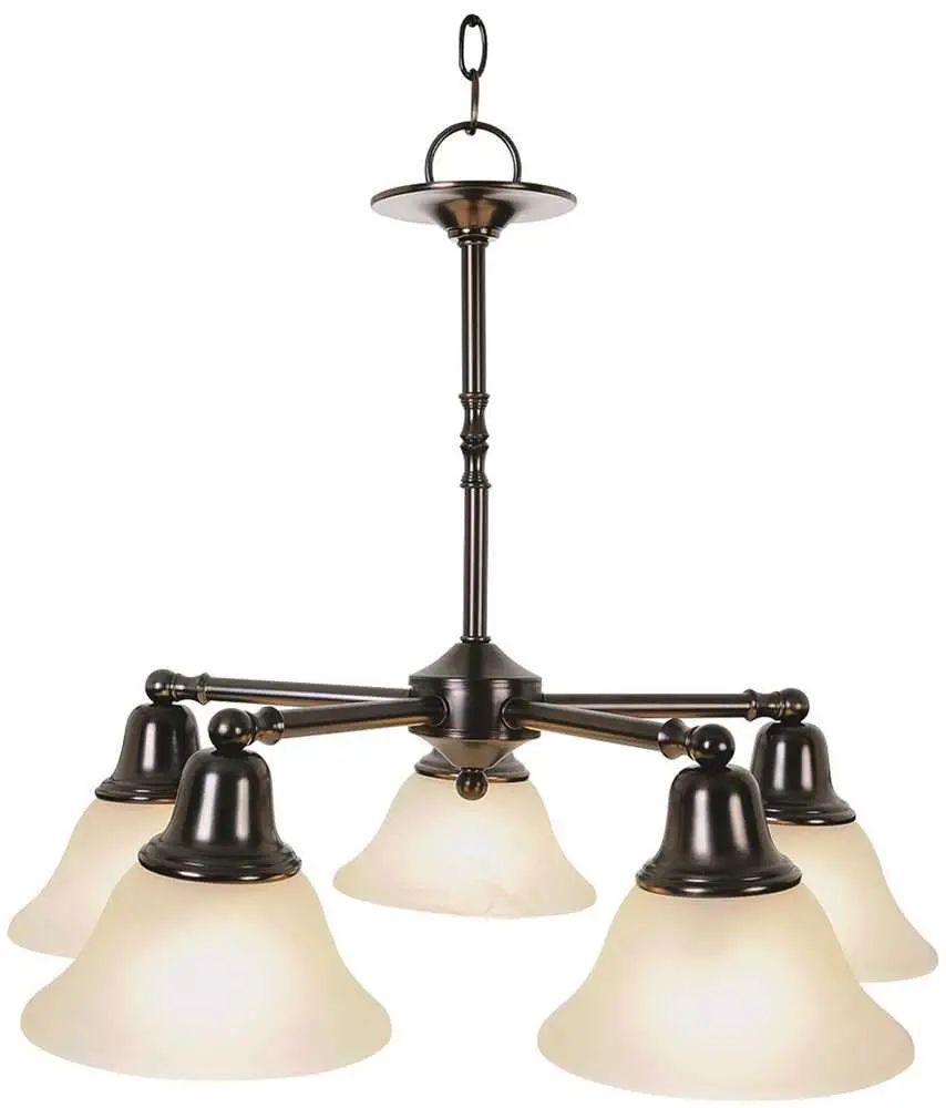 Sonoma&Trade; Chandelier Ceiling Fixture, Maximum Five 60 Watt Incandescent Medium Base Bulbs, 24 In., Oil Rubbed Bronze 1
