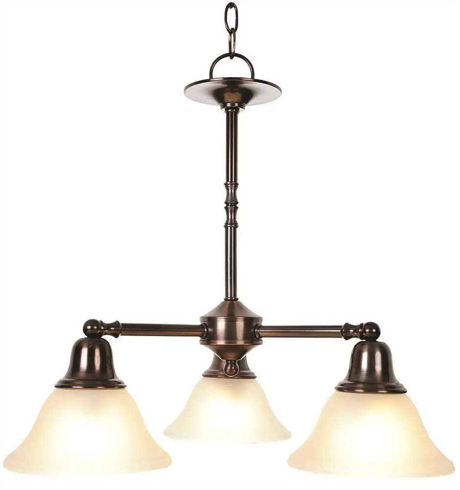 Sonoma&Trade; Chandelier Ceiling Fixture, Maximum Three 60 Watt Incandescent Medium Base Bulbs, 22 In., Oil Rubbed Bronze 1