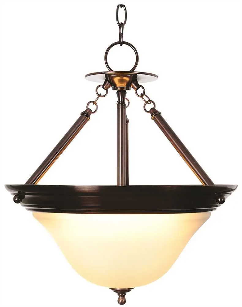 Sonoma&Trade; Pendant Ceiling Fixture, Maximum Three 60 Watt Incandescent Medium Base Bulb, 15-1-2 In., Oil Rubbed Bronze 1