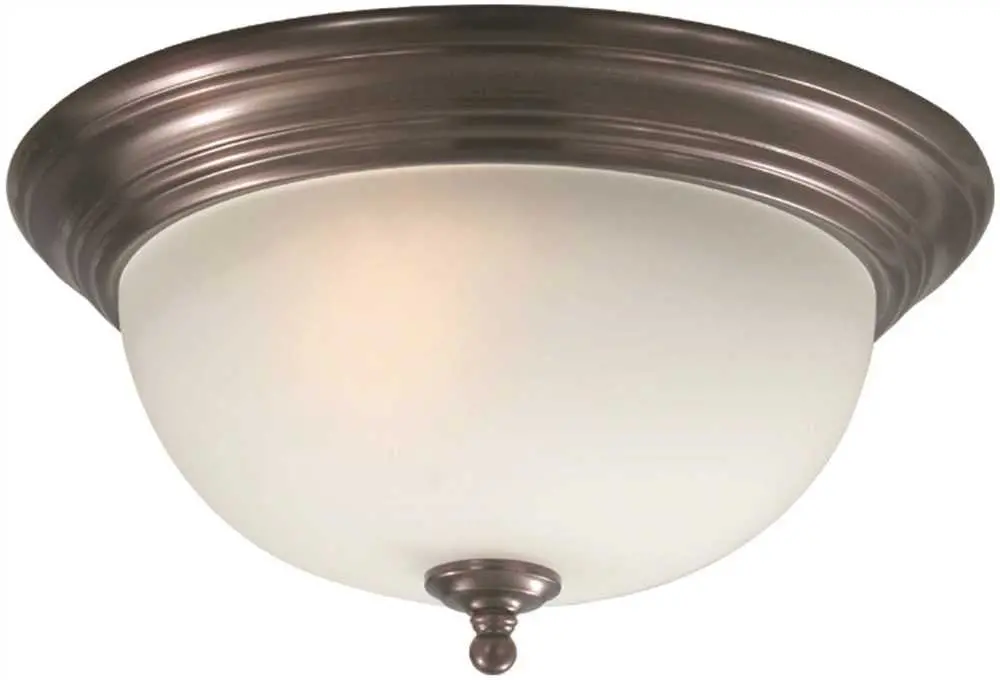 Sonoma&Trade; Flush Mount Ceiling Fixture, Maximum Two 60 Watt Incandescent Medium Base Bulbs, 13-1-4", Oil Rubbed Bronze 1