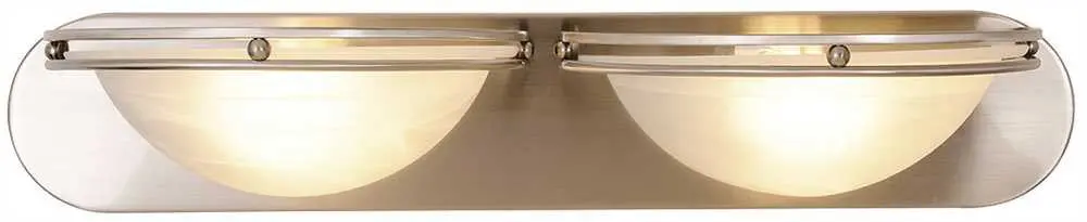 Contemporary Vanity Light Fixture With Two 13 Watt Gu24 Type Fluorescent Lamps, 24 In., Brushed Nickel 1