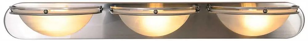 Contemporary Vanity Fixture With Three 13 Watt Gu24 Type Fluorescent Lamps, 36 In., Brushed Nickel 1