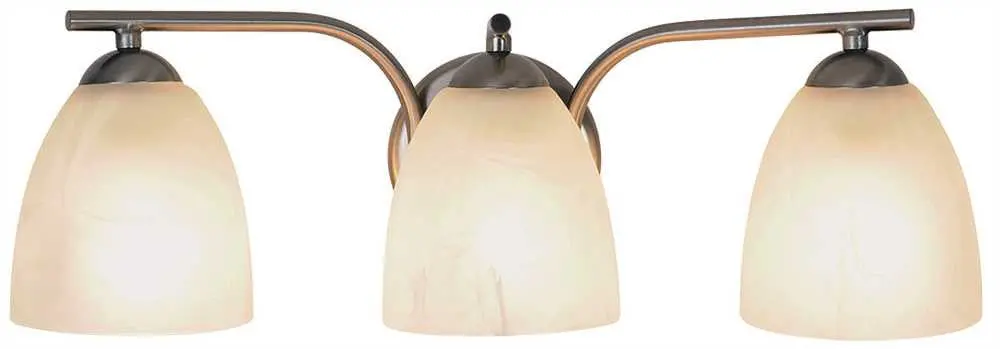 Contemporary Vanity Fixture With Three 13 Watt Gu24 Type Fluorescent Lamp, 22 In., Brushed Nickel 1