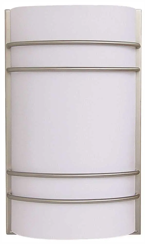 Decorative Wall Sconce Fixture, Maximum Two 60 Watt Incandescent Medium Base Bulbs, 7-1-2 In. Brushed Nickel With Accents 1