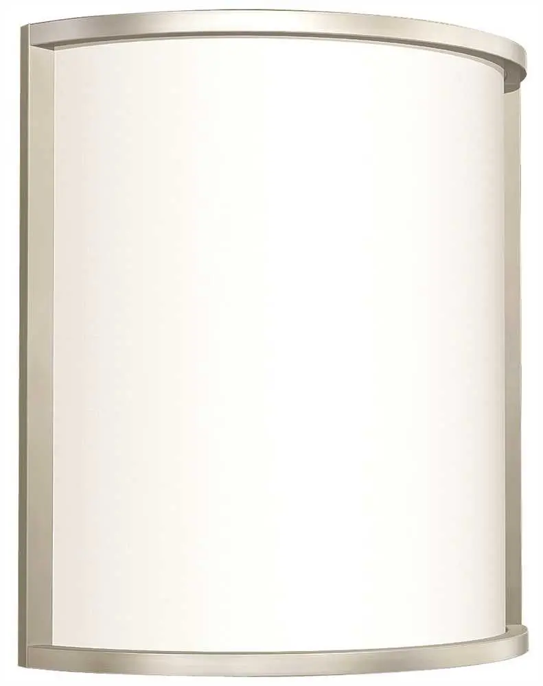 Decorative Wall Sconce Fixture, Maximum Two 60 Watt Incandescent Medium Base Bulbs, 10-3-8 In. Brushed Nickel 1