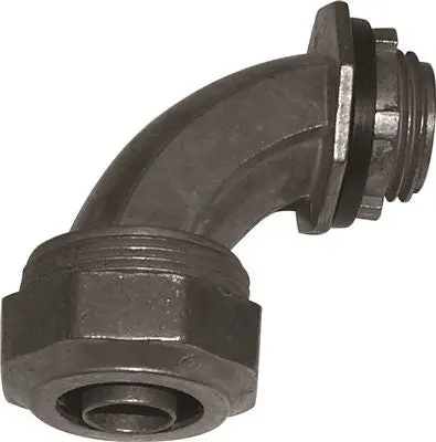 Metallic Liquid Tight 90 Deg Connector 3-8 In. 1