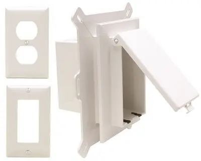 Low Profile In Box New Siding Recessed Electrical Box White Cover 1