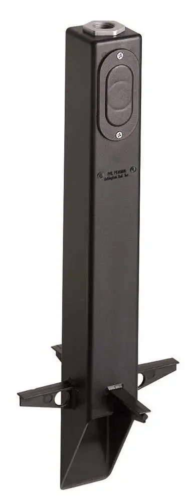 Outdoor Light Fixture Support Post 19-1-2 In. Black 1