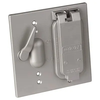 Weatherproof Gfci & Switch Plate 2 Gang 1