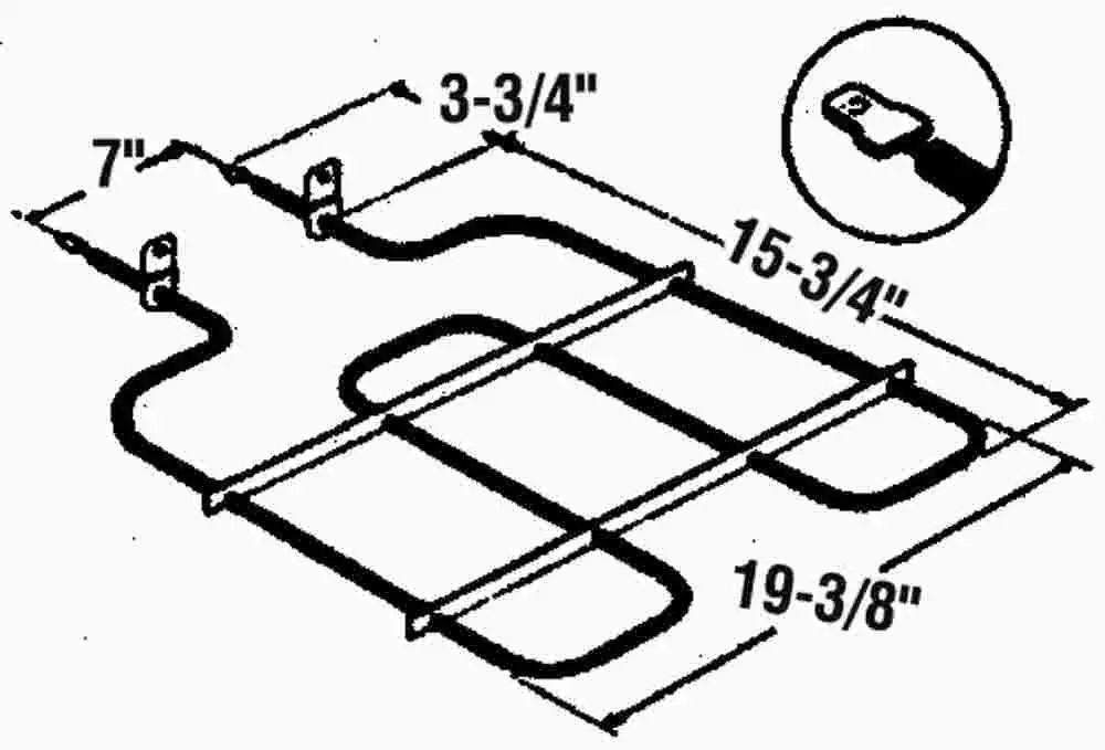 Bake Broil Oven Element For Whirlpool&Reg; Or Roper&Reg; Rp789 1