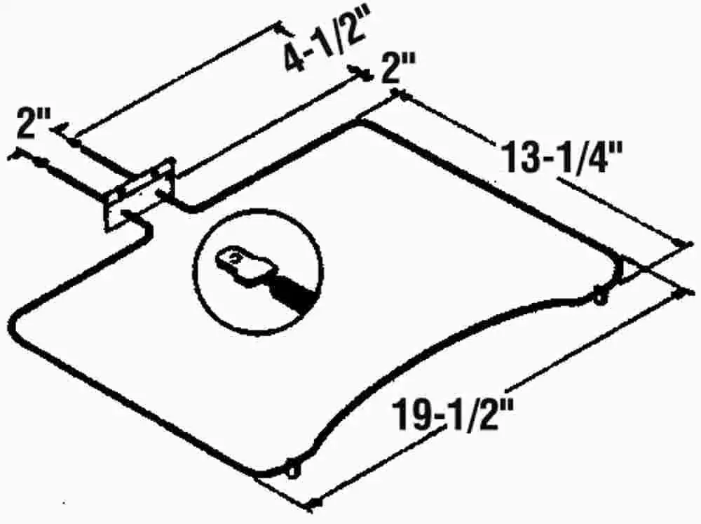 Bake-Broil Oven Element For Whirlpool&Reg;-Roper&Reg; Rp792 1