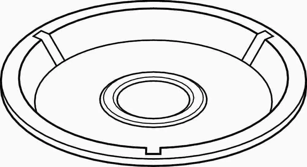 Gas Range Round Drip Pan Fits Caloric&Reg; #97083, 7-1-2 In. 1