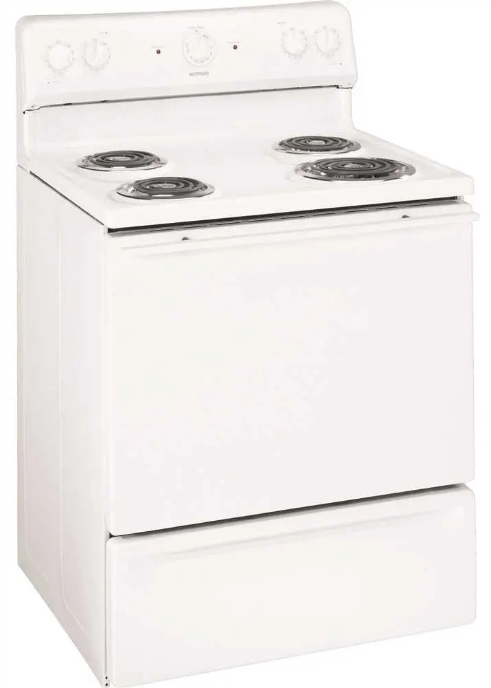 Hotpoint&Reg; 30-Inch 5 Cu. Ft. Free-Standing Electric Range, White 1