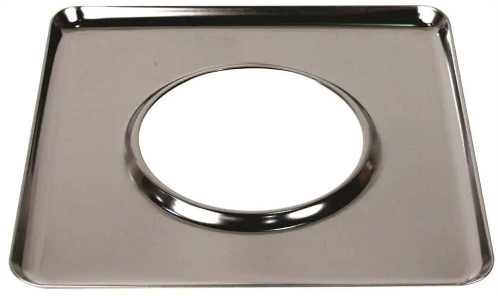 Gas Range Square Drip Pan Fits Whirlpool&Reg; Ranges, Chrome, 7-3-4 In. 1