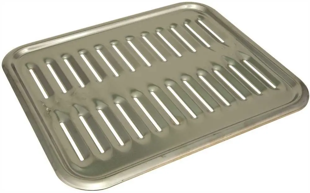 Porcelain-Enameled Steel Broiler Pan, 12-3-4X15-1-4X1-1-2" 1