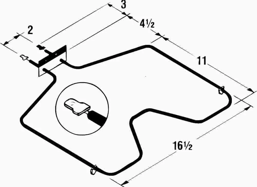 Oven Element For Whirlpool&Reg;-Rca&Reg; 308180, Ch4836 1