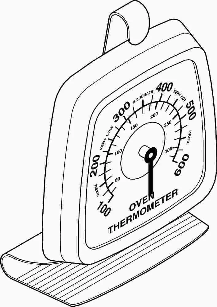Supco Portable Oven Thermometer Stainless Steel, For Refrigerators 1