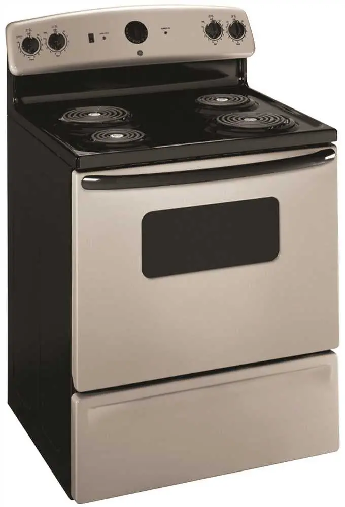 Ge&Reg; 30-Inch 5 Cu.Ft. Free-Standing Electric Range, Silver 1
