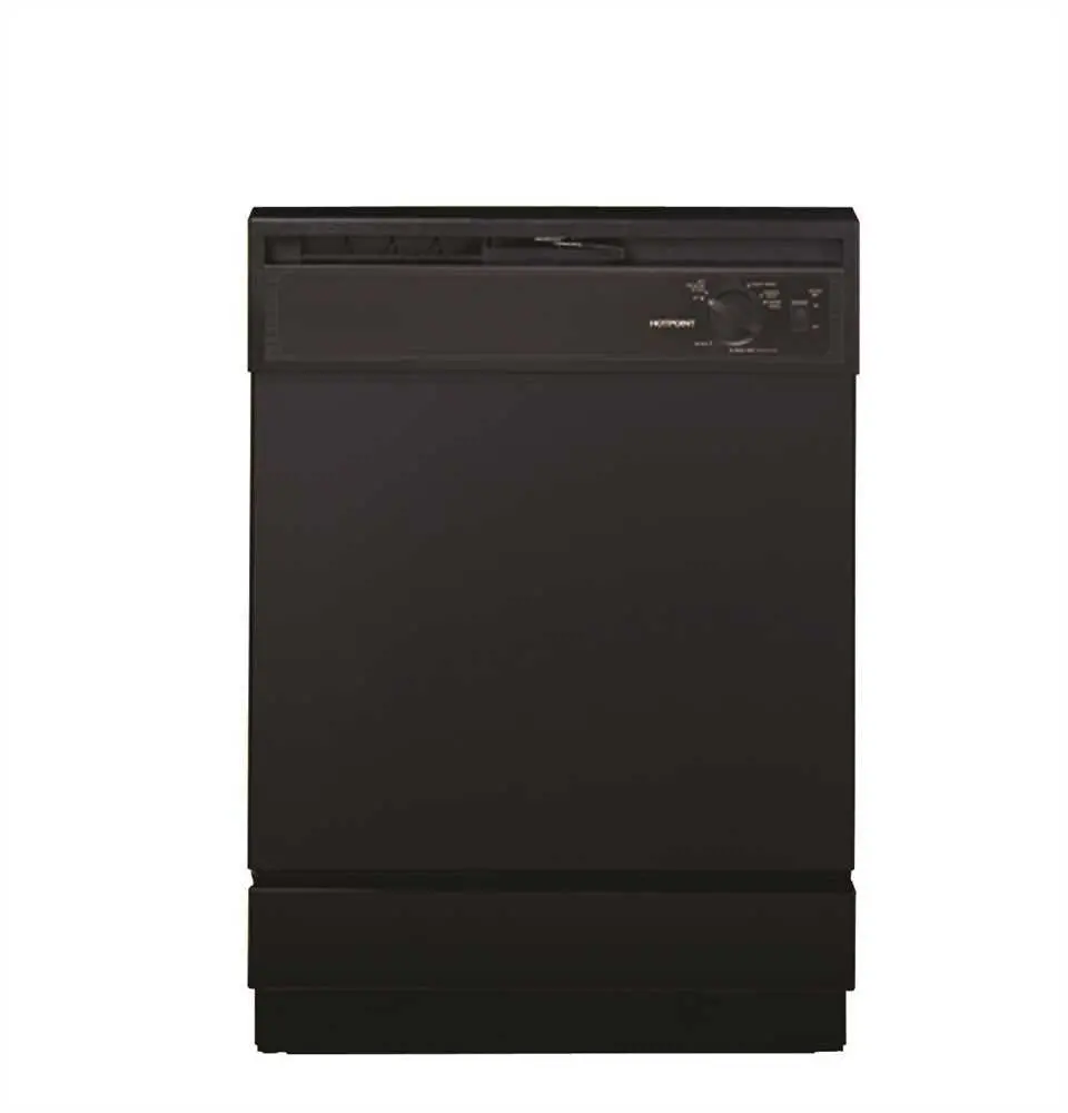 Hotpoint&Reg; Built-In 24-Inch Dishwasher, Black, 5 Cycles - 2 Options 1