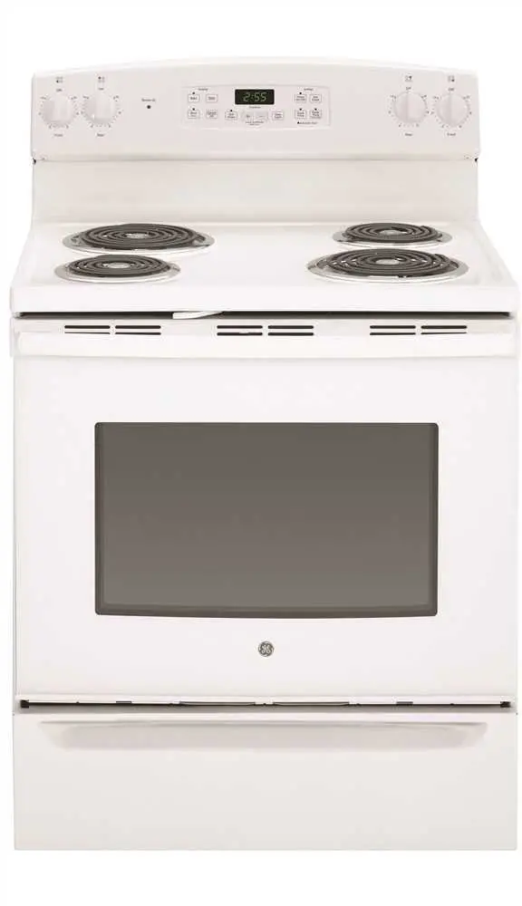 Ge&Reg; 30-Inch 5.3 Cu.Ft. Free-Standing Electric Range, White 1