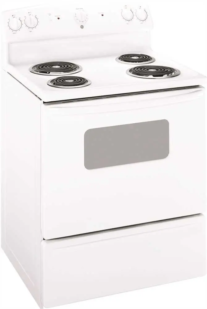 Ge&Reg; 30-Inch 5 Cu.Ft. Free-Standing Electric Range, White 1