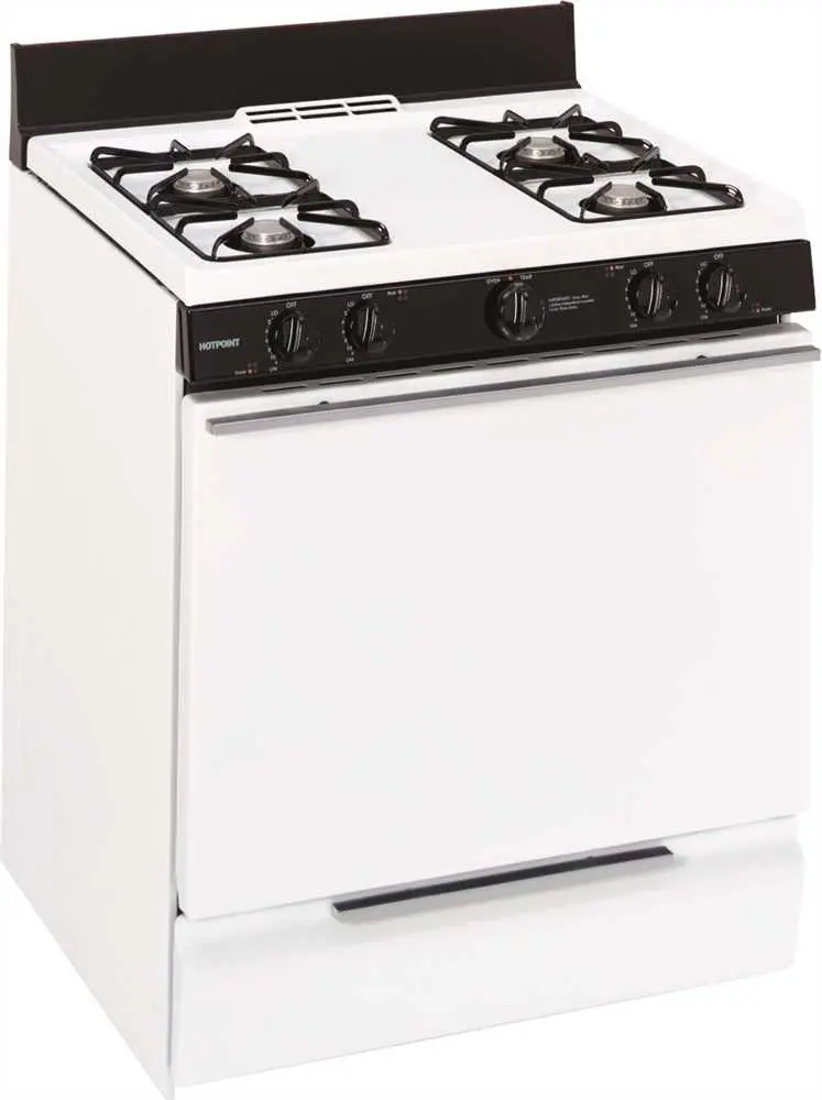 Hotpoint&Reg; 30 In. 4.8 Cu.Ft. Free-Standing Gas Range, White 1