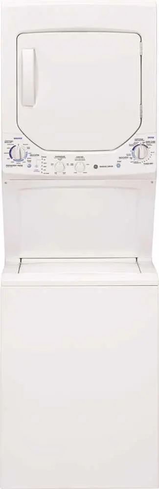 Ge Unitized Spacemaker&Reg; 2.0 Doe Cu.' Washer And 4.4 Cu.' Electric Dryer, White 1