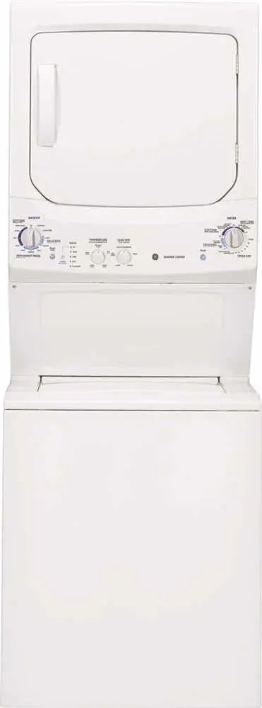 Ge Unitized Spacemaker&Reg; 3.2 Cu.' Doe Washer & 5.9 Cu.' Electric Dryer, White 1