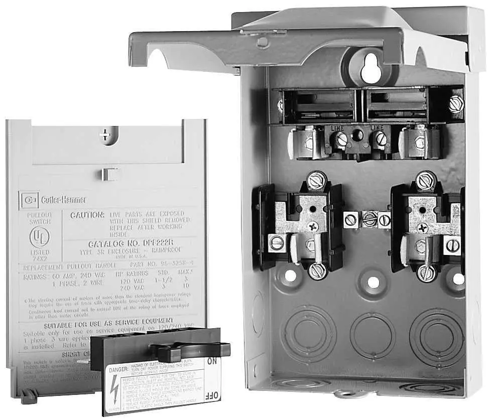 Ac Disconnect Raintight 30A 2 Fuse 1