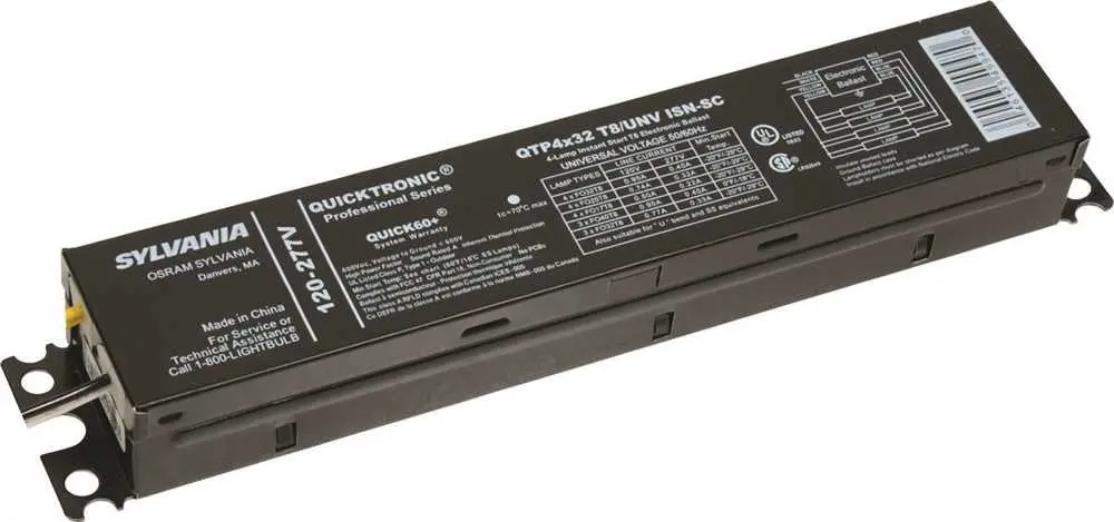 Sylvania Quicktronic Professional 2-Lamp Fluorescent Ballast, Instant Start Electronic, T12, 96 Watt, 120-277 Volt 1