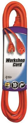 Vinyl Outdoor Sjtw Extension Cord, 16-3, 10 Ft., Orange 1