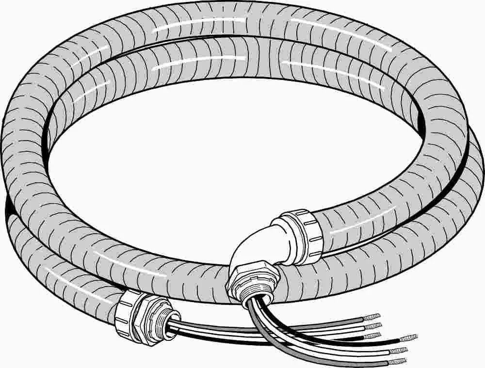 Air Conditioner Or Unit Equipment A-C Wiring Whip, 1-2 In X 4 Ft 3-#10 Thhn 1