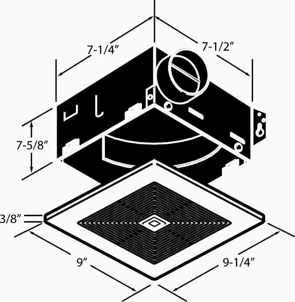 Broan Bath Deluxe Bath Exhaust Fan 70 Cfm 3 In. Duct 1