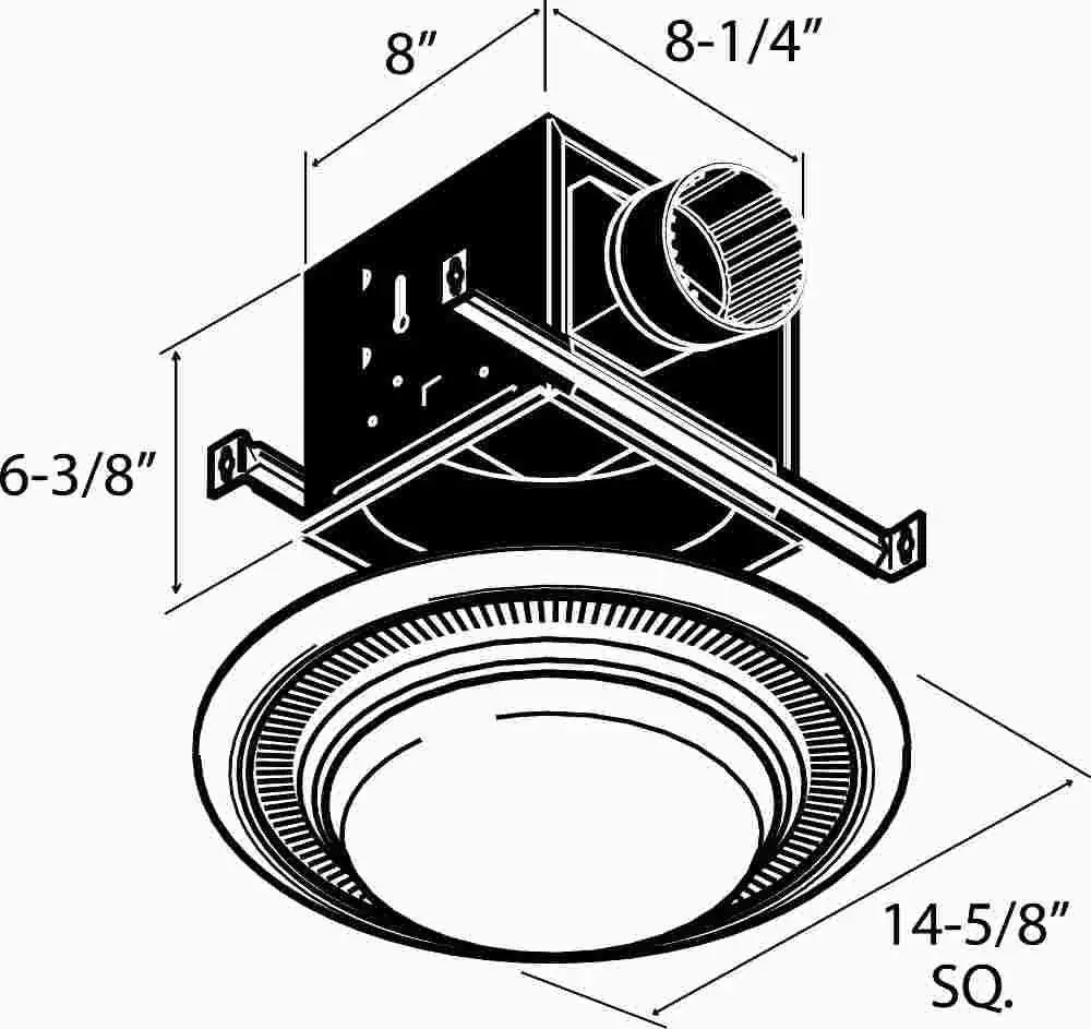 Broan Exhaust Fan With Light-Night Light 100 Cfm 1