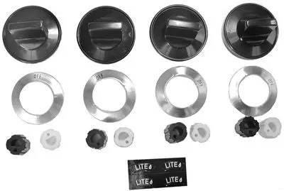 Universal Gas Top Burner Knob Set Black 1